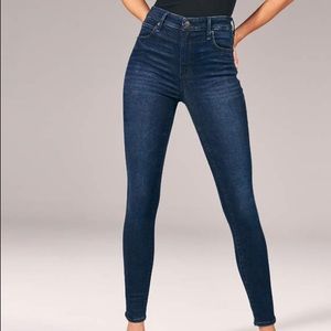 A&F High Rise Stretch Skinny Denim